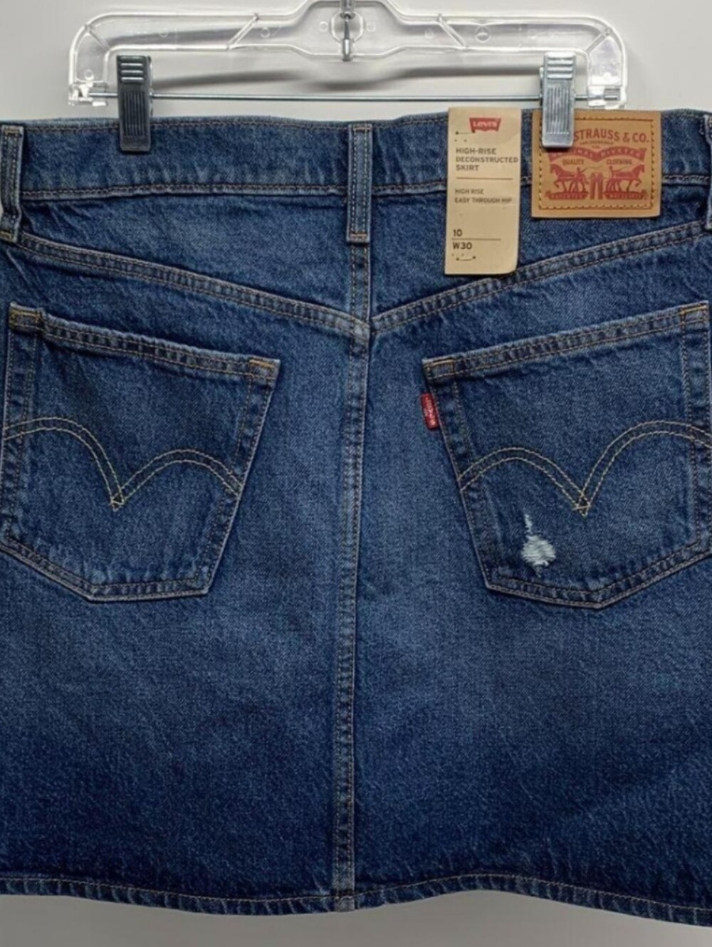 Levi's High-Rise Deconstructed Denim Skirt Size 10/W30 MSRP $59.50 - Picture 3 of 6